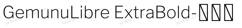 GemunuLibre ExtraBold字体转换